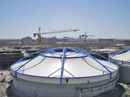 攀枝花市污水池加盖膜结构遮阳篷 - 厂家